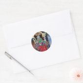 NEUROMANCER, blauw rood Ronde Sticker (Envelop)