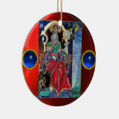 NEUROMANCER, blauwe saffierstenen Keramisch Ornament (Rechts)