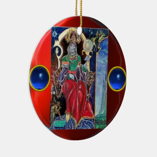 NEUROMANCER, blauwe saffierstenen Keramisch Ornament (Rechts)