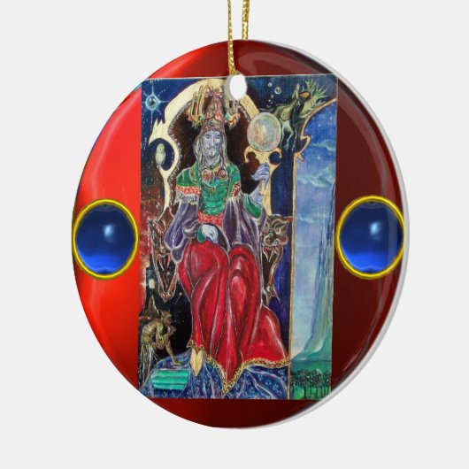 NEUROMANCER, blauwe saffierstenen Keramisch Ornament (Links)