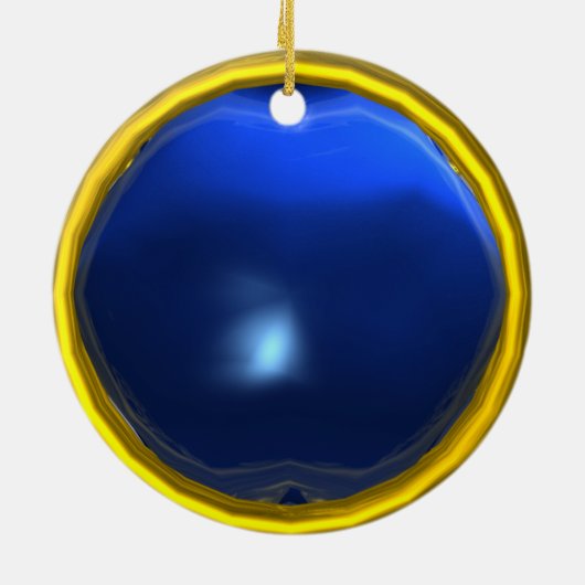 NEUROMANCER, blauwe saffierstenen Keramisch Ornament (Achterkant)