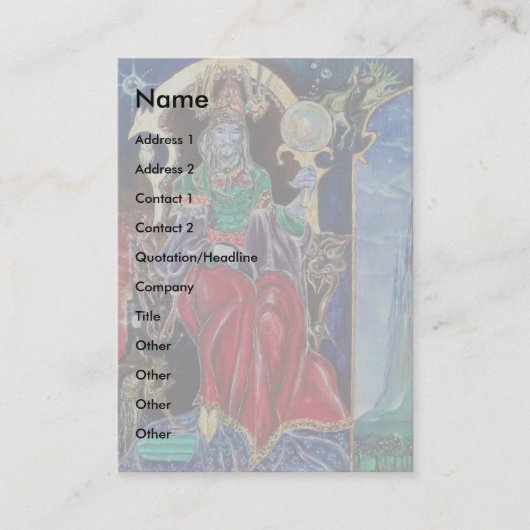 NEUROMANCER grijs rood blauw wit zwart Visitekaartje (Voorkant)