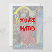 NEUROMANCER Magicia King Halloween Party nodigt ui Kaart (Achterkant)