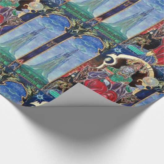 NEUROMANCER Magicische koning, Fantasy Cadeaupapier (Hoek)