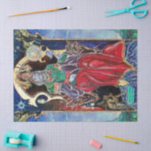 NEUROMANCER Magicische koning, Fantasy Red Blue Tissuepapier (Craft)