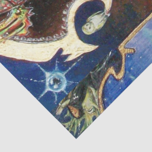 NEUROMANCER Magicische koning, Fantasy Red Blue Tissuepapier (Detail)