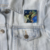 NEUROMANCER, Nagiciaanse King Detail Vierkante Button 5,1 Cm (In situ)