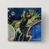 NEUROMANCER, Nagiciaanse King Detail Vierkante Button 5,1 Cm (Voorkant)