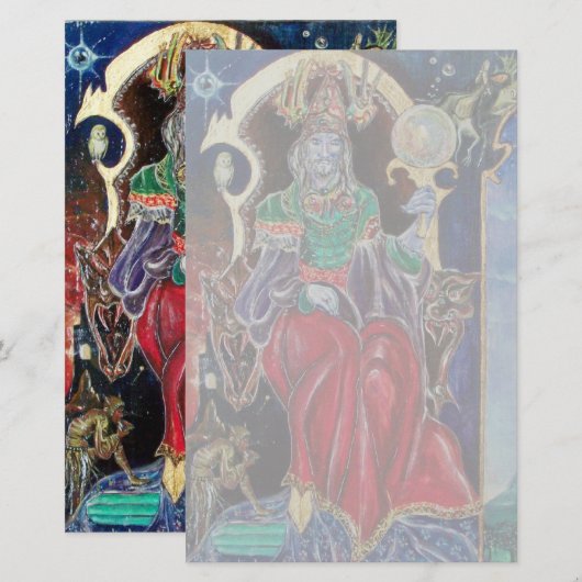 NEUROMANCER rood paars blauw Briefpapier (Voorkant / Achterkant)