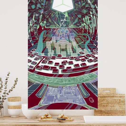 Neuromancer Wintermute Poster (Keuken)