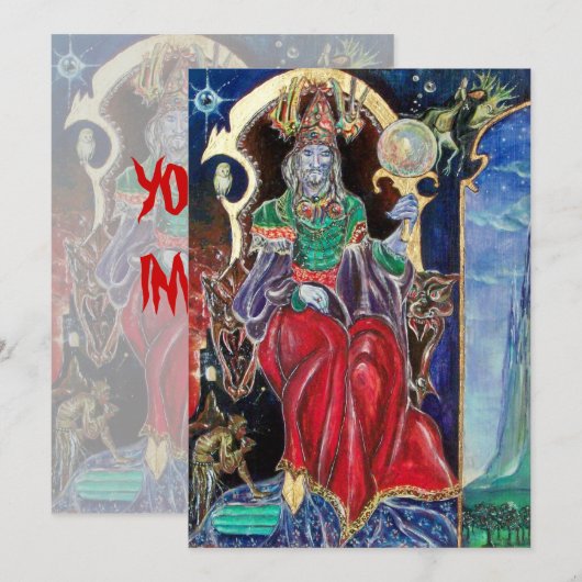 NEUROMANCER, zwarte rode blauwe witte partij van d Kaart (Voorkant / Achterkant)