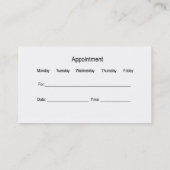 Neuromusculair therapeut afsprakenkaartje (Achterkant)