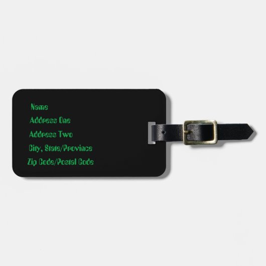 Neuron City Bagagelabel (Voorkant horizontaal)