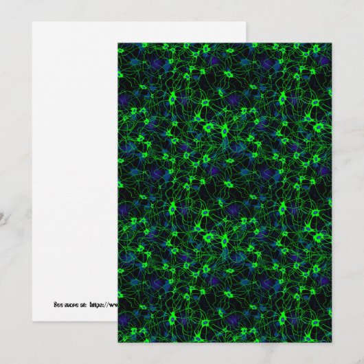 Neuron City Flat Wenskaart Kaart (Voorkant / Achterkant)