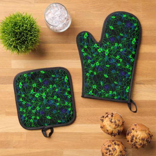 Neuron City Oven Mitt Set (Top down)