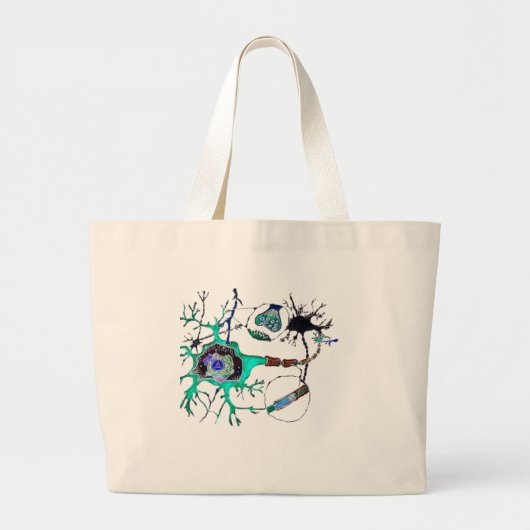 Neuron. Grote Tote Bag (Voorkant)
