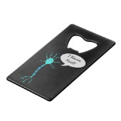 Neuron ik ken Stuff Creditkaart Flessenopener (Voorkant Gekanteld)