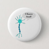 Neuron ik ken Stuff White Ronde Button 5,7 Cm (Voorkant)