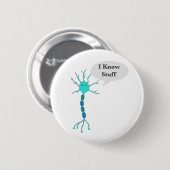 Neuron ik ken Stuff White Ronde Button 5,7 Cm (Voorkant /achterkant)