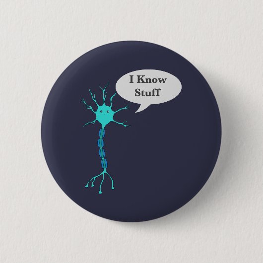 Neuron Ik Weet Dingen Ronde Button 5,7 Cm (Voorkant)