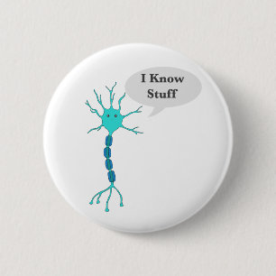 Neuron Ik Weet Dingen Wit Ronde Button 5,7 Cm