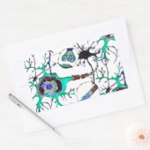 Neuron. Rechthoekige Sticker (Envelop)