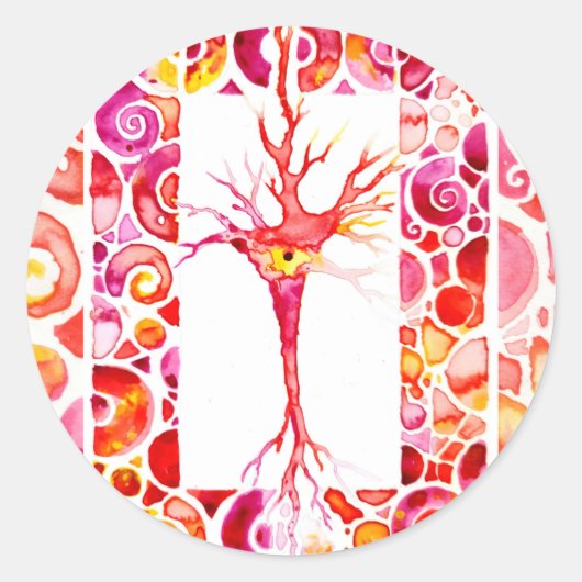 Neuron Ronde Sticker (Voorkant)