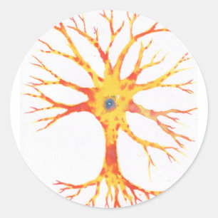 Neuron Ronde Sticker