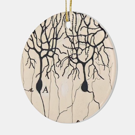  Neuron-tekening door Santiago Ramón y Cajal Keramisch Ornament (Links)