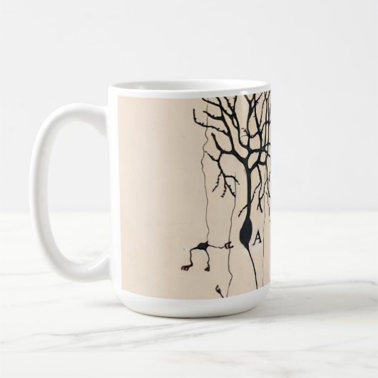  Neuron-tekening door Santiago Ramón y Cajal Koffiemok (Links)