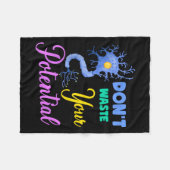 Neuron, verspil je potentiële hersenneurowetenscha fleece deken (Voorkant (Horizontaal))