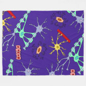 Neuronen en Glia Fleece Deken (Voorkant (Horizontaal))