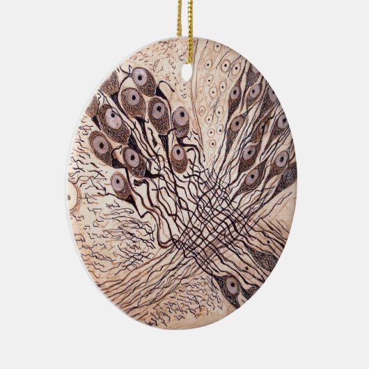 Neuronen van Cajal 1 Keramisch Ornament (Rechts)