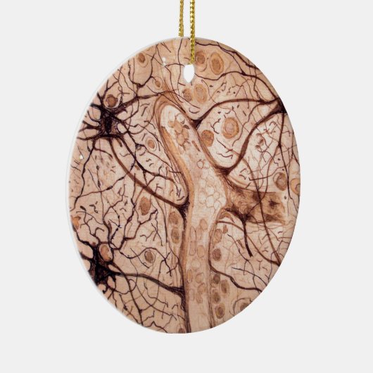 Neuronen van Cajal 3 Keramisch Ornament (Rechts)