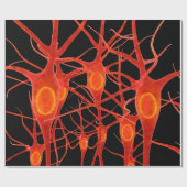 Neuronsneural,3d, anatomie,axon,bio,biologisch,bio cadeaupapier (Vlak)
