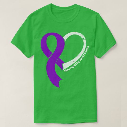 Neuropathie Bewustzijn Hoop Liefde Hart Lint Geluk T-shirt (Design voorkant)