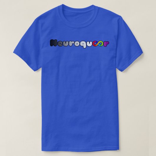 Neuroqueer ACE vlag oneindig neurodivergent autist T-shirt (Design voorkant)