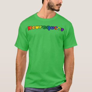 Neuroqueer lgbt homoseksuele regenboogvlag oneindi t-shirt