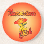 Neuroscience Chick #5 Zandsteen Onderzetter (Voorkant)