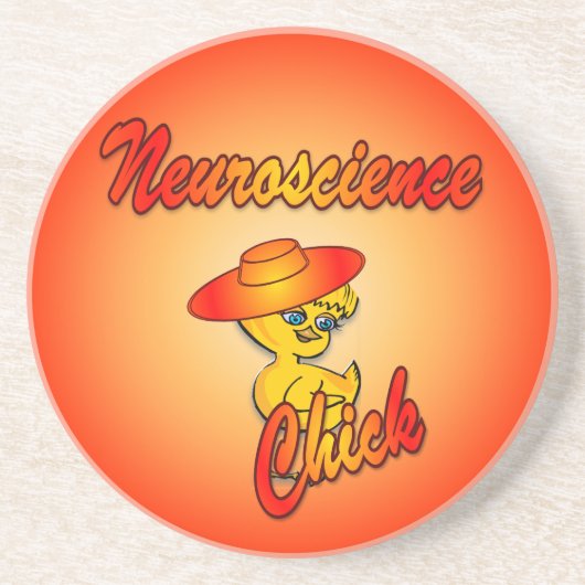 Neuroscience Chick #5 Zandsteen Onderzetter (Voorkant)