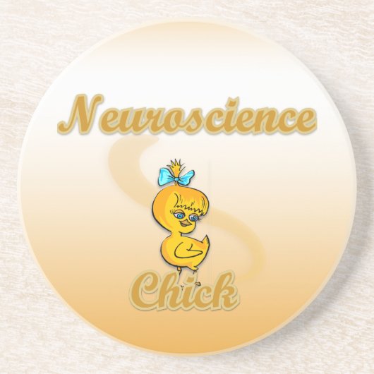 Neuroscience Chick Zandsteen Onderzetter (Voorkant)