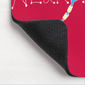 Neuroscience Mousepad - wit & blauw op donkerrood Muismat (Hoek)