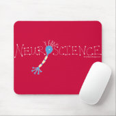 Neuroscience Mousepad - wit & blauw op donkerrood Muismat (Met muis)