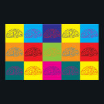 Neuroscience Pop Art Poster<br><div class="desc">Neurowetenschap Pop Art. Als neurowetenschap je hobby,  beroep of obsessie is,  show het dan met grote T-shirts uit neurowetenschappen,  mokken,  stickers en nog veel meer. Het zijn ook geweldige cadeautjes voor andere neurowetfans!</div>