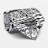 Neuroscience Retina Black en White Stropdas (Opgerold)