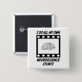 Neuroscience Stunts Vierkante Button 5,1 Cm (Voorkant /achterkant)