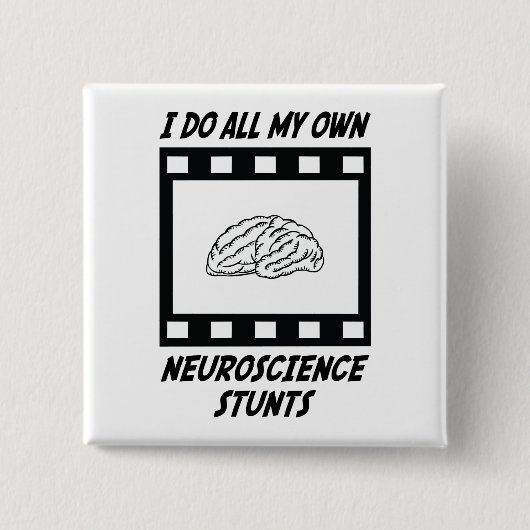 Neuroscience Stunts Vierkante Button 5,1 Cm (Voorkant)