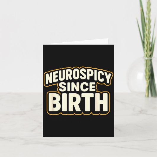 Neuroscy Since Birth – Funny Adhd Autism Neurodive Kaart (Voorkant)