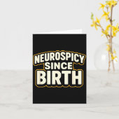 Neuroscy Since Birth – Funny Adhd Autism Neurodive Kaart (Gele Bloem)