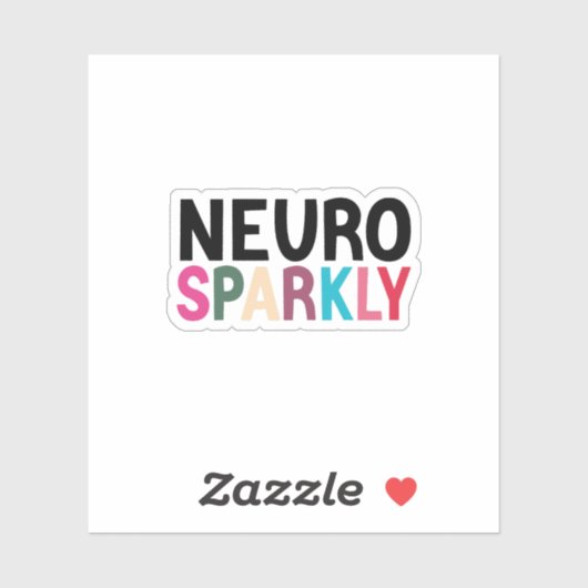 Neurosparkly Kiss-Cut, Neurodivergent Autisme ADHD Sticker (Vel)
